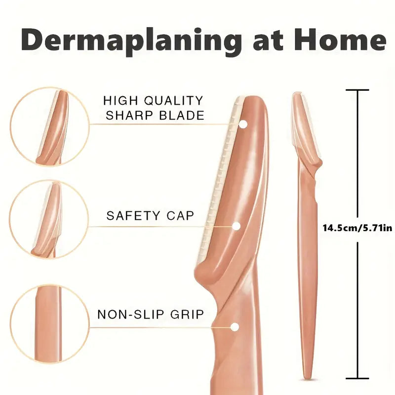 4pcs Stainless Steel Eyebrow Razor Set MUVAYA