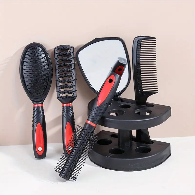 6pcs Mirror and Comb Set Hair Styling Combs MUVAYA