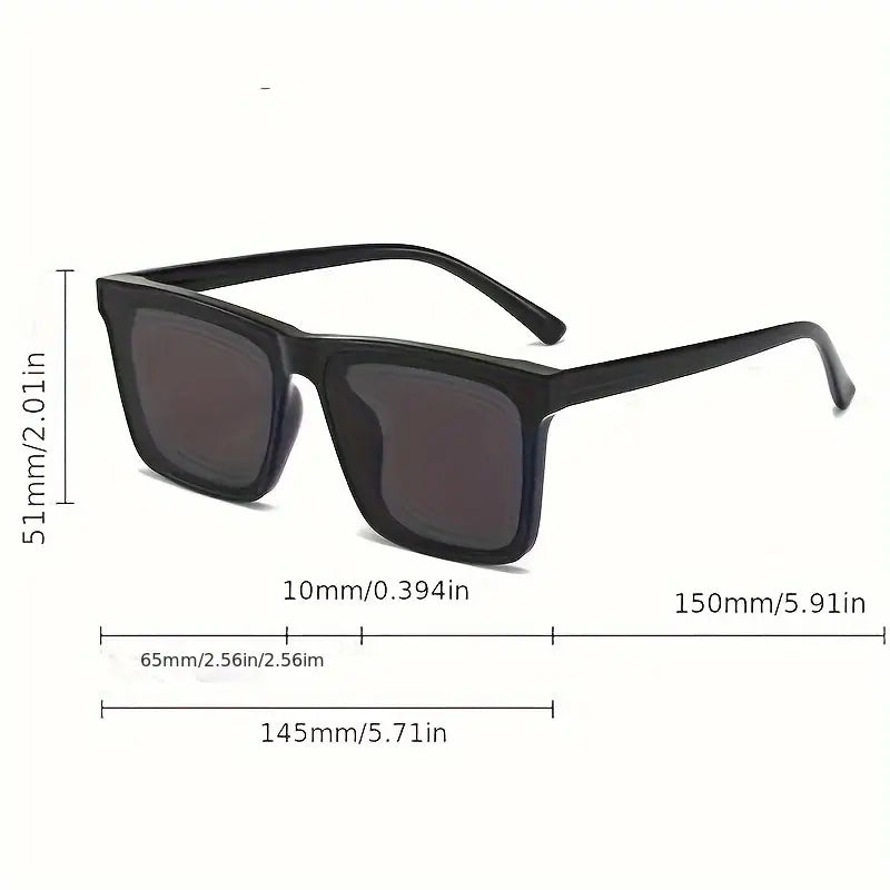 Oversized Square Retro Fashion Eyeglasses for Men and Women MUVAYA