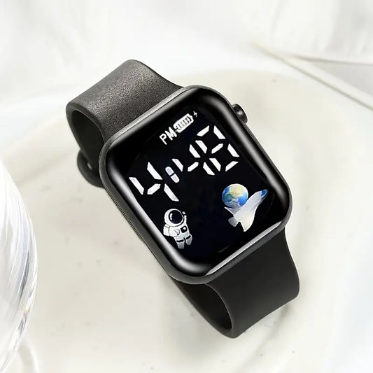 4pcs Women’s Sports Fashion Silicone Watch and Astronaut Bracelet Set MUVAYA