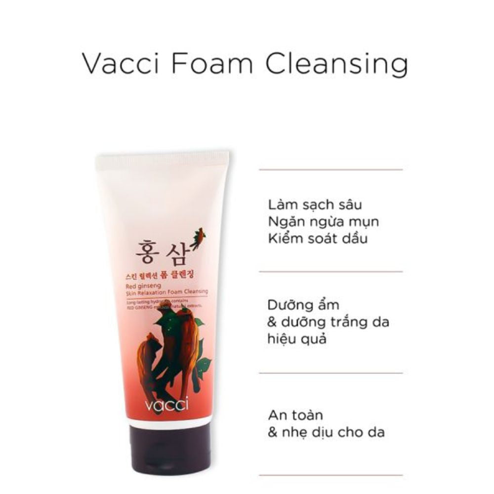 VACCI Red Ginseng Skin Relaxation Foam - 180ml Vacci