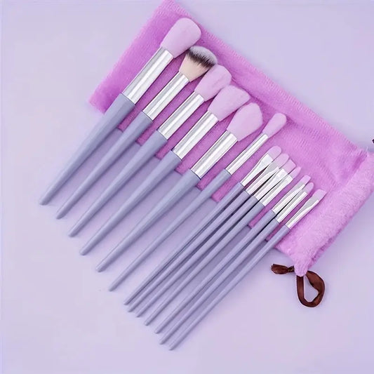 17pcs Makeup Brush Set – Complete Kit with Puffs & Blender MUVAYA