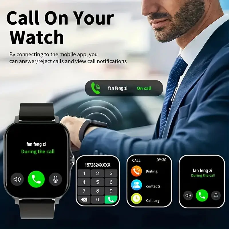 Full Touch Smartwatch with Wireless Calling and Fitness Tracker MUVAYA