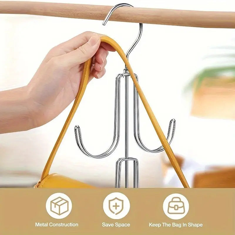 360-Degree Rotating Metal Purse Hanger Organizer MUVAYA