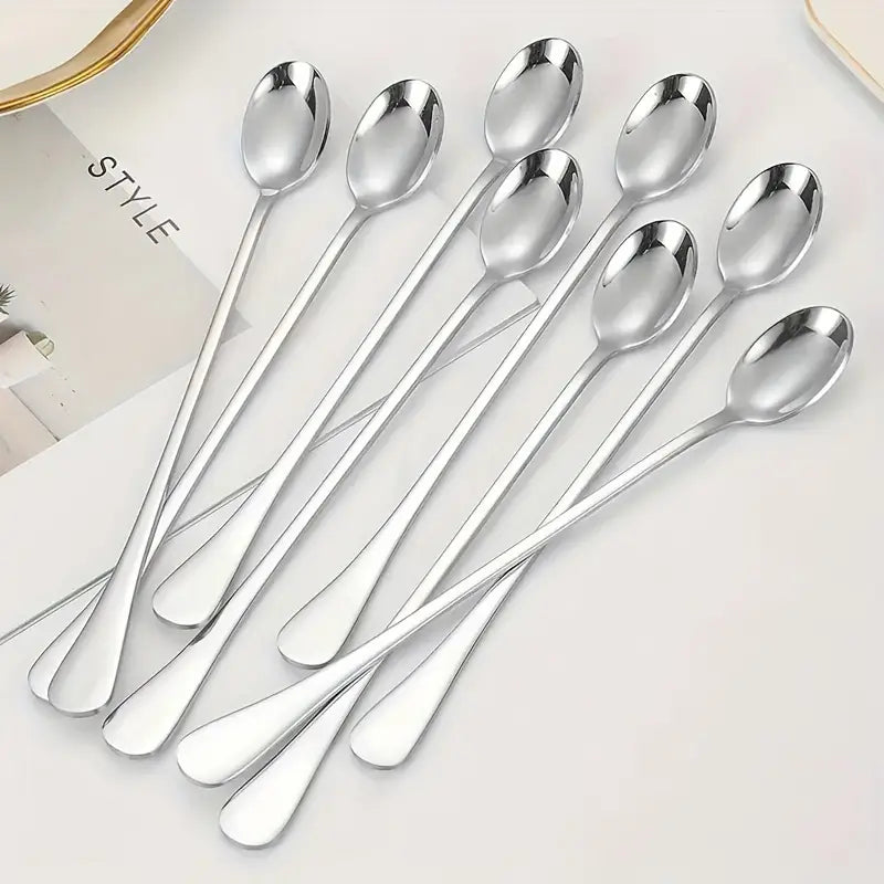 8-Piece Stainless Steel Long Handle Spoon Set MUVAYA