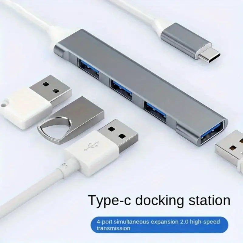 4-in-1 USB-C Hub Quad-Port Adapter for Laptop and Mobile Devices MUVAYA