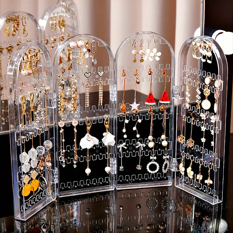 240-Hole Clear Acrylic Earring Display Stand MUVAYA