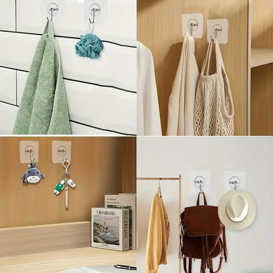 Adhesive Metal Hooks - 10 pcs MUVAYA