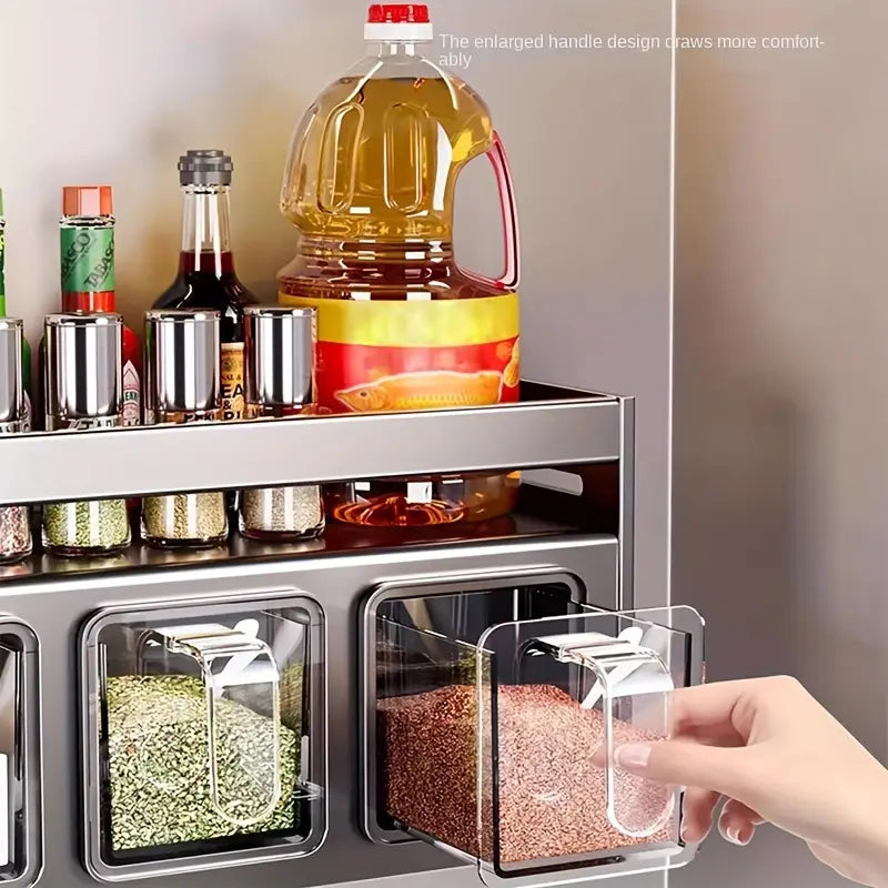 Wall-Mounted Spice Organizer Rack MUVAYA