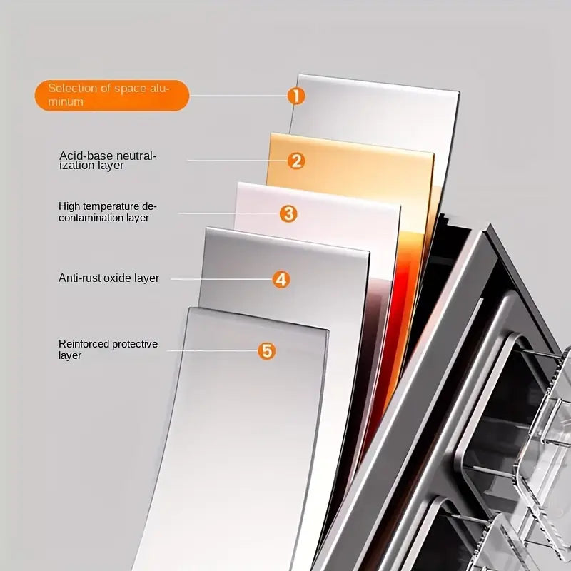 Wall-Mounted Spice Organizer Rack MUVAYA