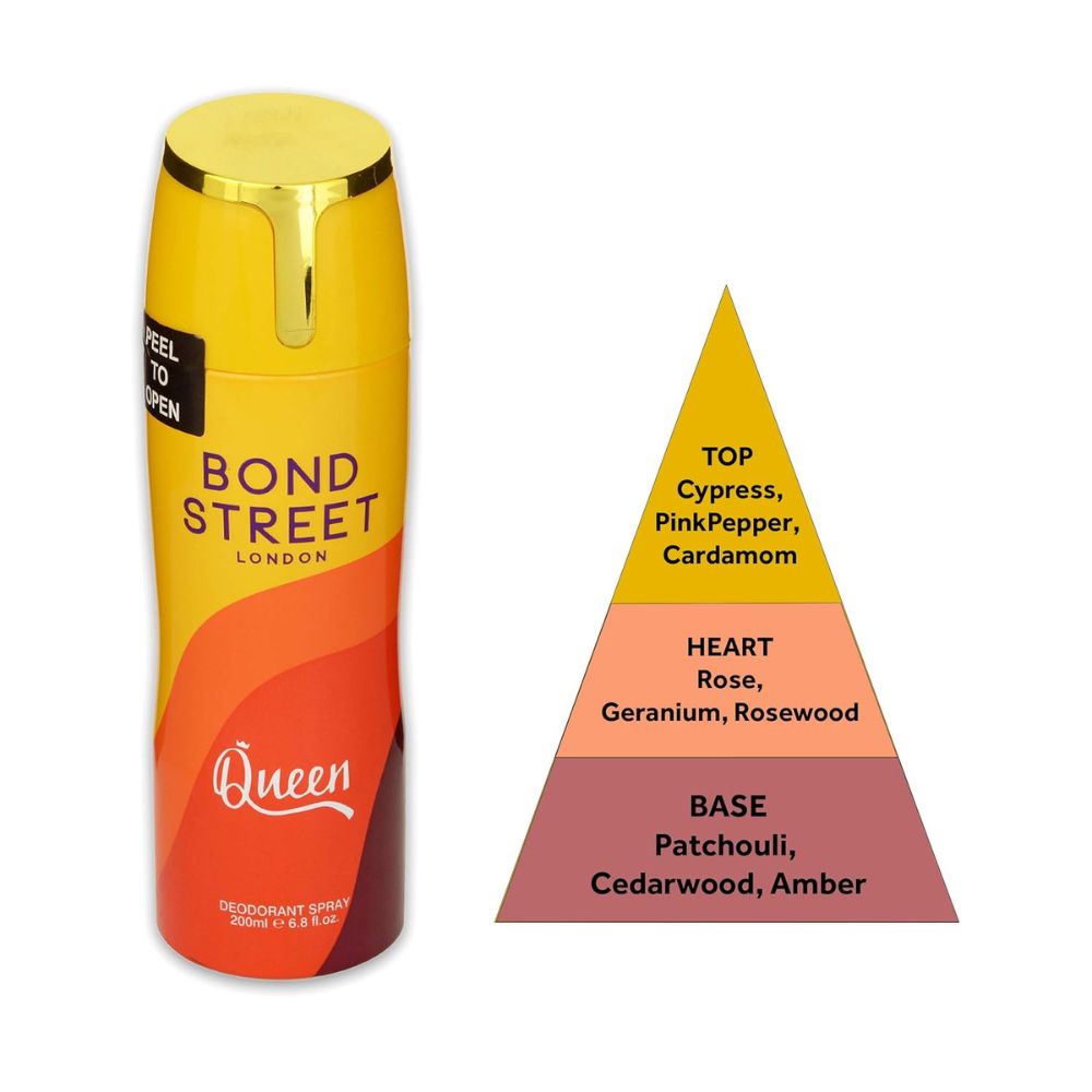 Bond Street London Queen Deodorant Spray for Women - 200ml Bond Street