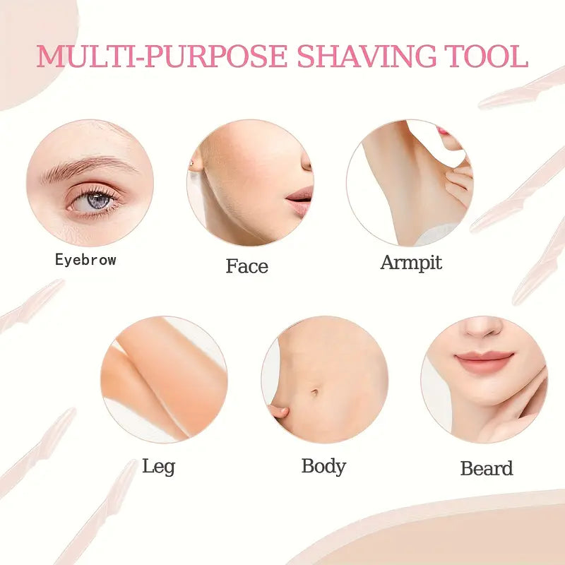 4pcs Stainless Steel Eyebrow Razor Set MUVAYA