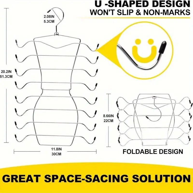 8-Tier Foldable Metal Clothes Hanger MUVAYA
