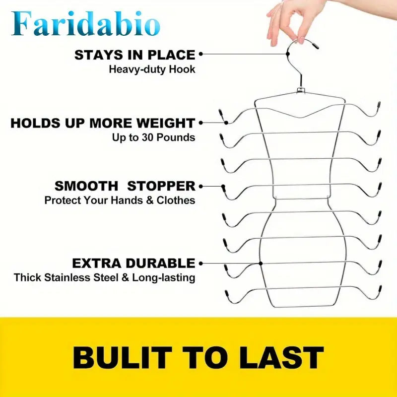 8-Tier Foldable Metal Clothes Hanger MUVAYA