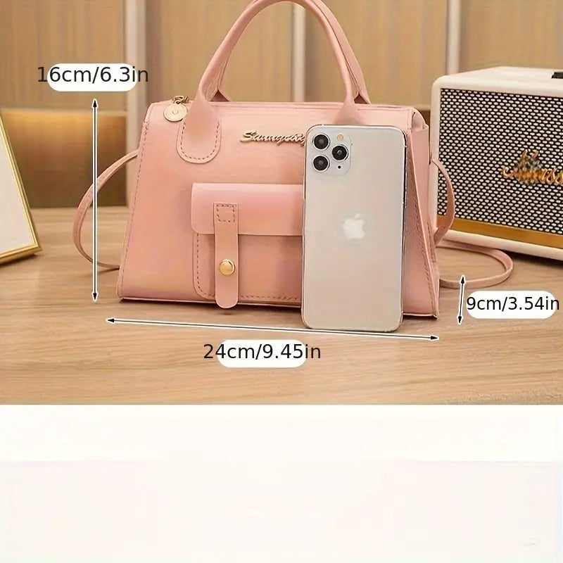 Korean Style Women's Bag - Minimalist Synthetic Handbag MUVAYA