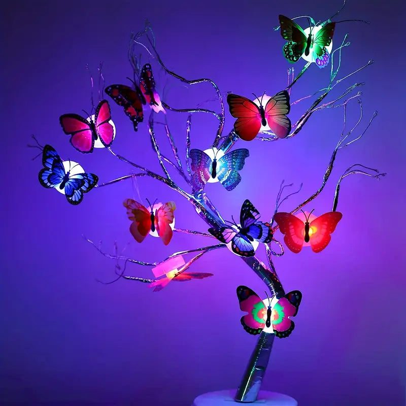 12pcs LED Butterfly Wall Stickers Multicolor 3D Color Changing Light MUVAYA