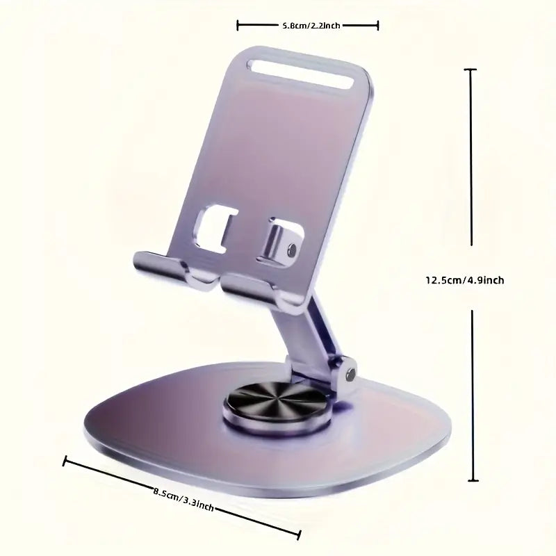Metal Phone Holder with 360° Rotation Stand for Desk and Tabletop MUVAYA