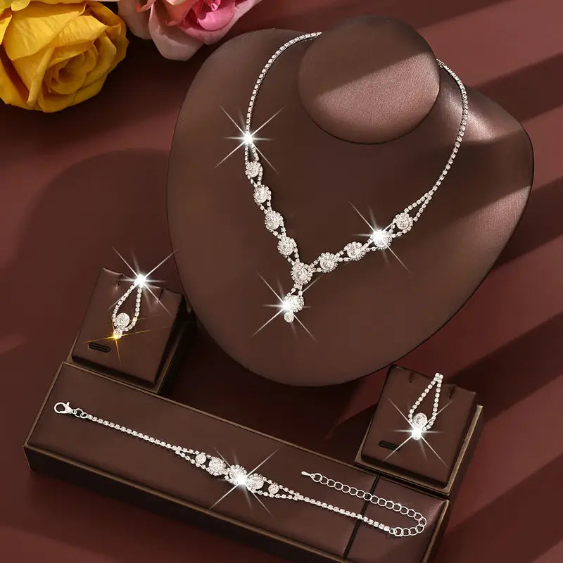 Silvery White Jewelry Set MUVAYA