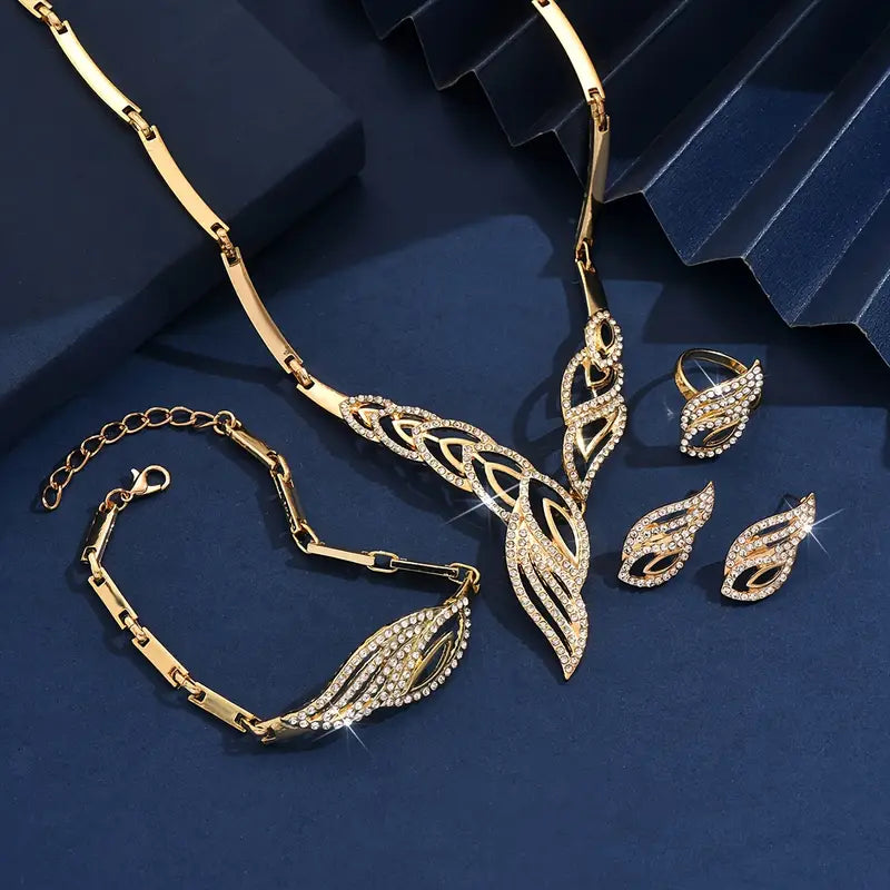 Fashion Statement Leaf Jewelry Set MUVAYA