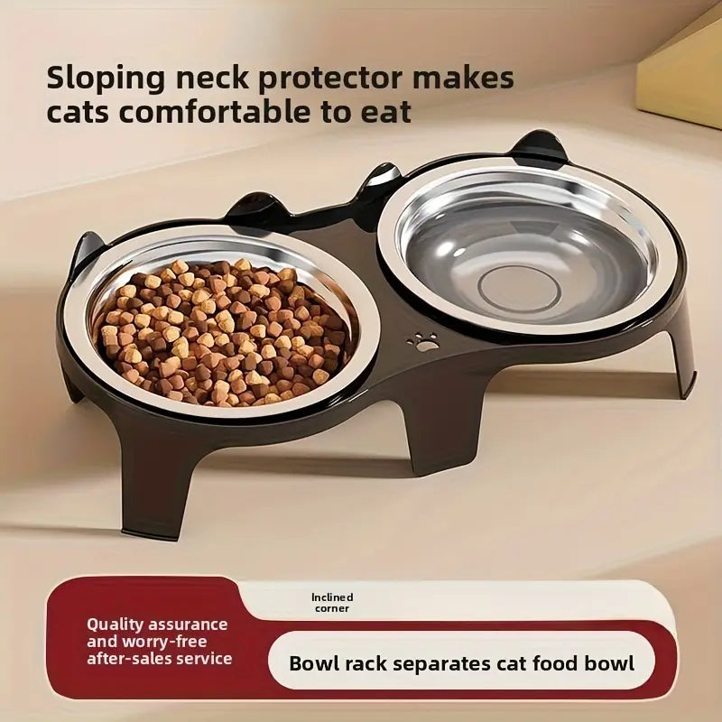 Stainless Steel Cat Food & Water Bowl MUVAYA