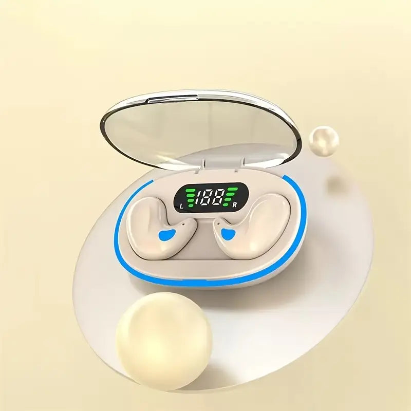 X55 Comfort Sleep Wireless Earbuds with LED Light and Transparent Lid MUVAYA