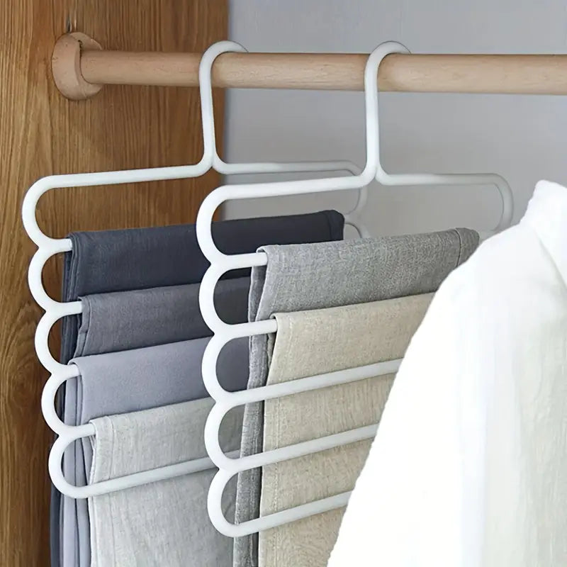 Multifunctional 5-Layer Plastic Trouser Hanger MUVAYA