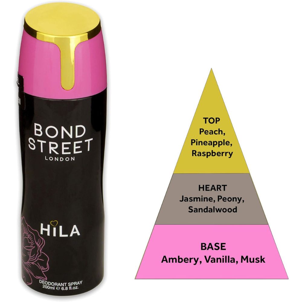 Bond Street London Hila Deodorant Spray for Women - 200ml Bond Street
