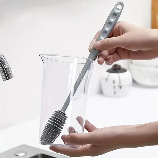 Versatile Long-Handled Silicone Brush for Cups and Bottles MUVAYA