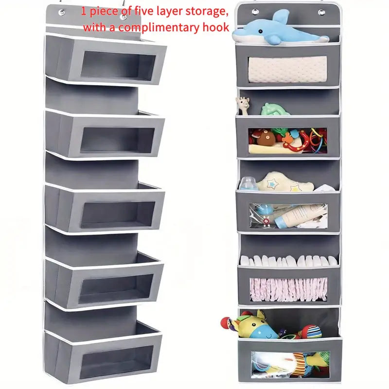 Heavy-Duty 5-Tier Behind-Door Organizer Rack MUVAYA