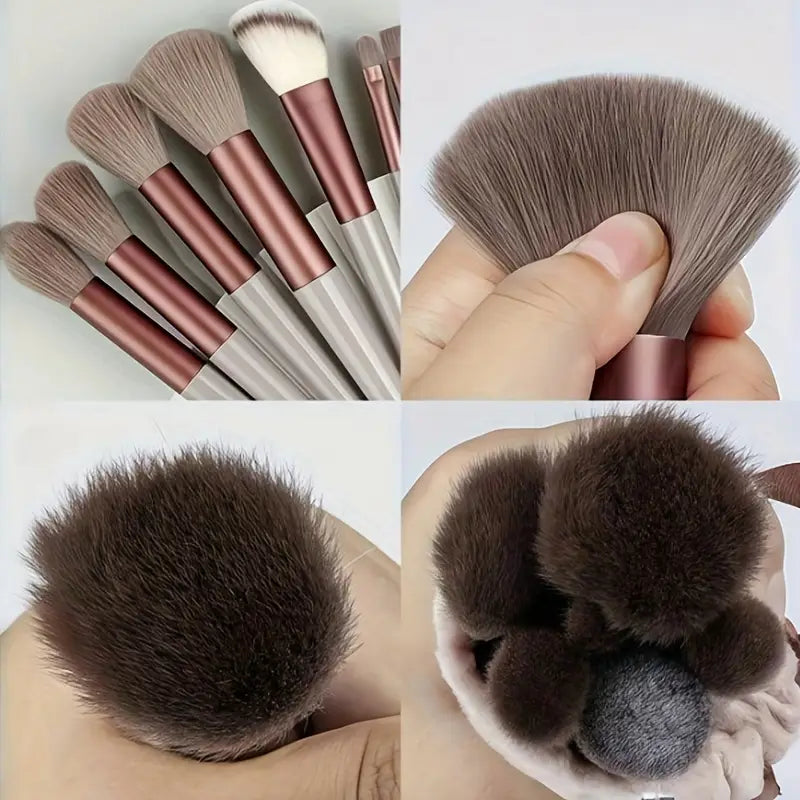 Makeup Brush Set + 2pcs Makeup Sponges MUVAYA