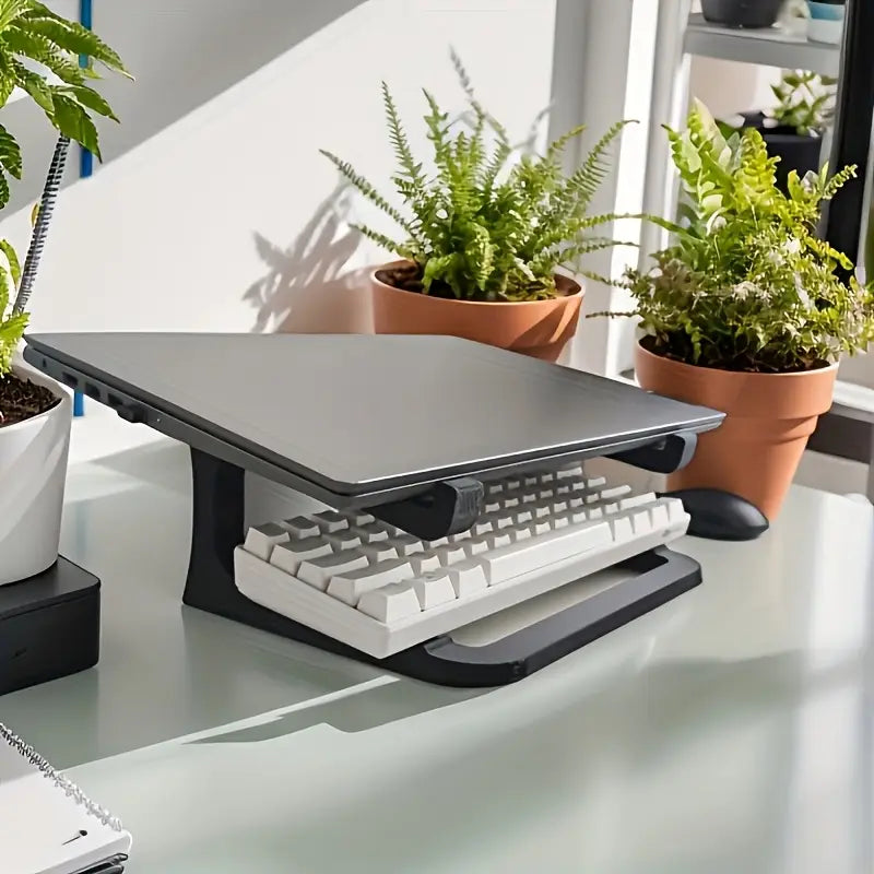 1-in-1 Ergonomic Height-Adjustable Laptop Stand with Detachable Armrests MUVAYA