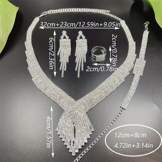 Stylish Luxury 4pcs Women’s Jewelry Set MUVAYA