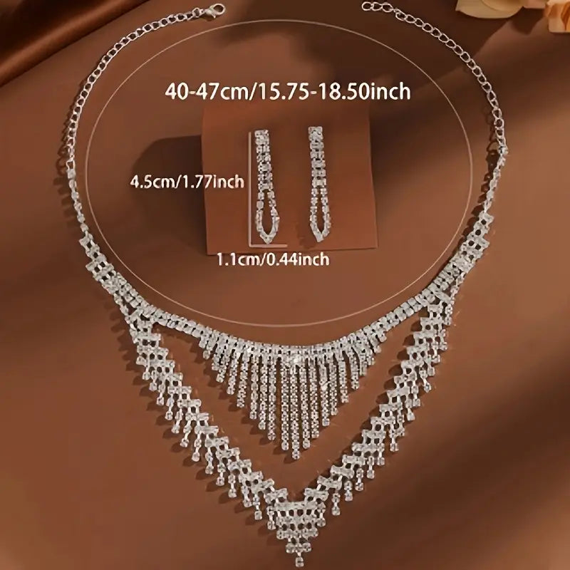 Elegant Luxury Necklace and Earrings Set MUVAYA
