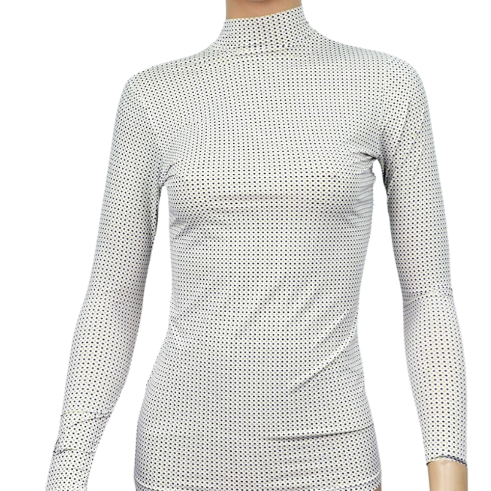 Women's High Neck LongSleeve Print T-Shirt Applerind