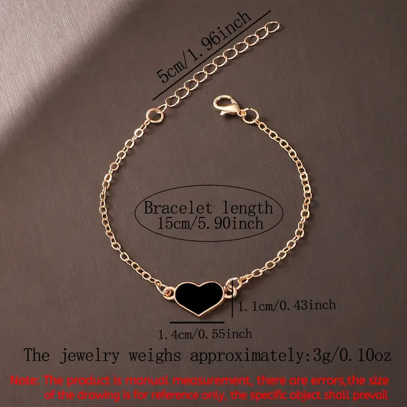 4pcs Women’s Elegant Square Digital Watches with Heart Charms MUVAYA