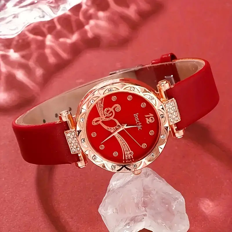 6pcs Women’s Watch Set – Elegant Quartz Watch with Accessories MUVAYA