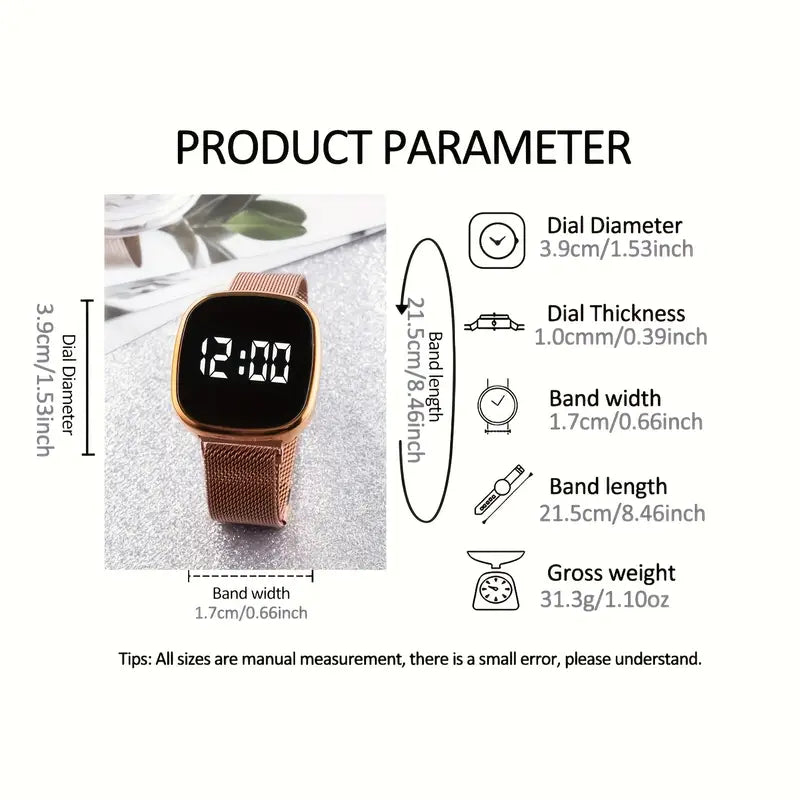 Magnetic Band Digital Watch MUVAYA