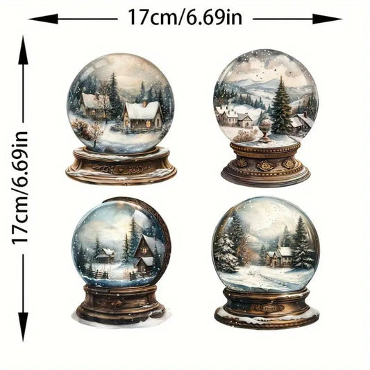 Snowflake Glass Ball Sticker MUVAYA