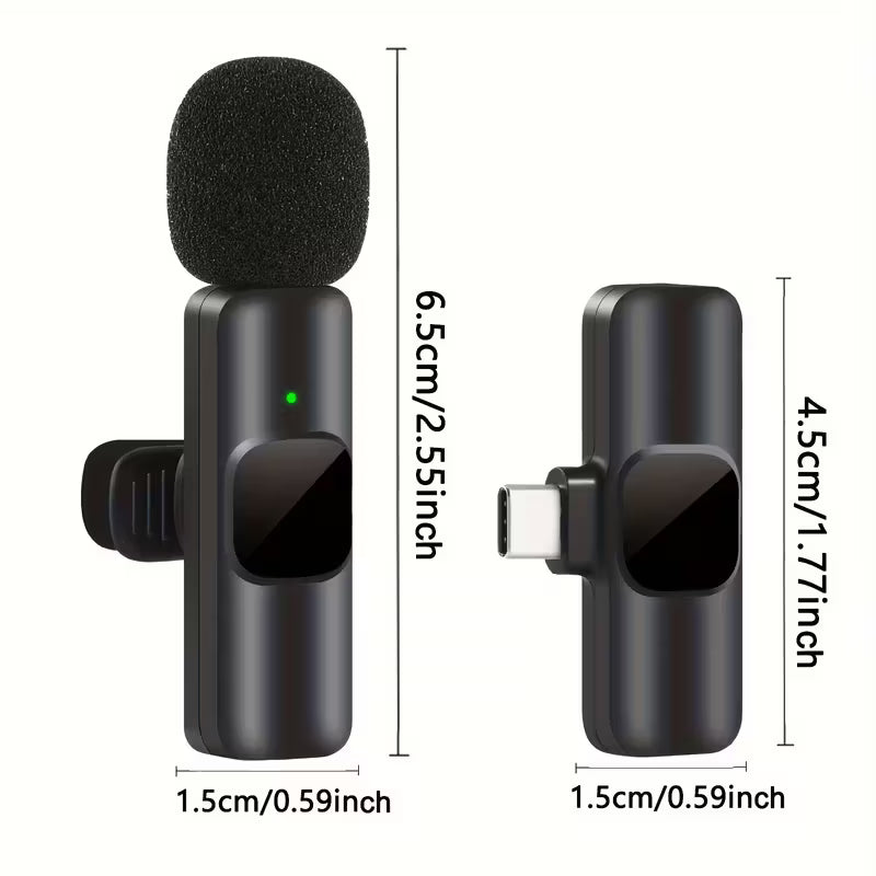 Kouzone Wireless Dual Mic System with USB-C & Rechargeable Battery MUVAYA