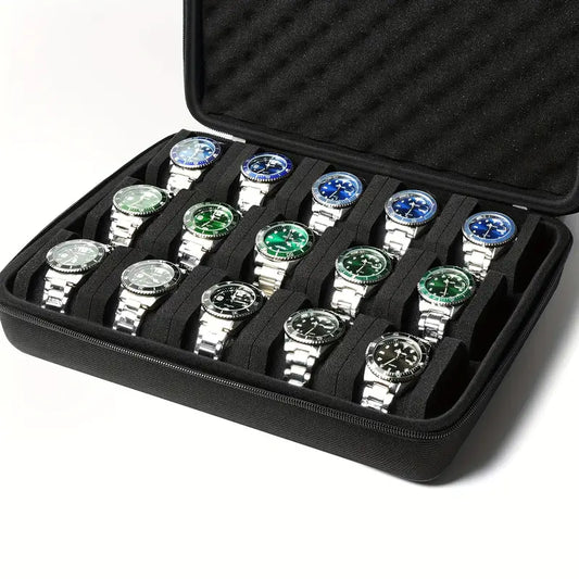 15-Slot Watch Box with Shockproof Sponge Padding MUVAYA