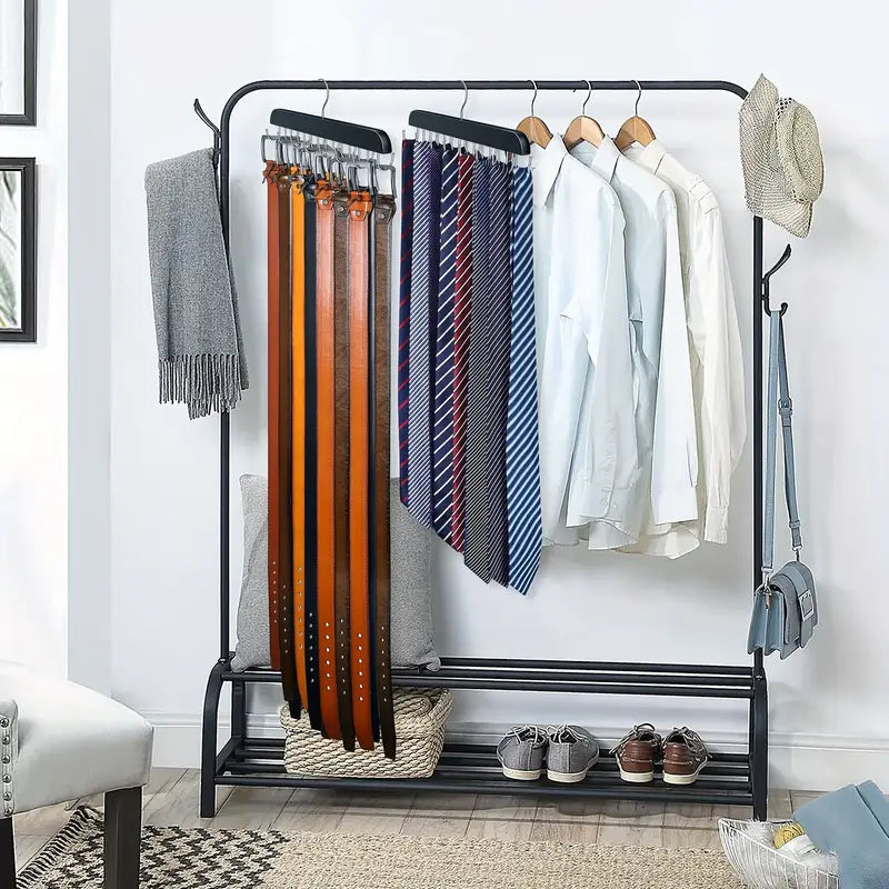 Large Capacity Belt Storage Organizer with 14 Heavy-Duty Hooks MUVAYA