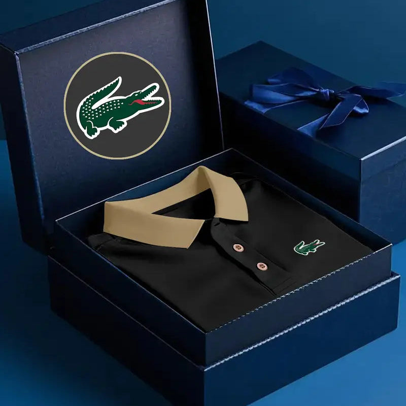 Men’s Pink & Golden Golf Tennis Shirt MUVAYA