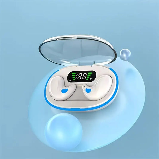 X55 Comfort Sleep Wireless Earbuds with LED Light and Transparent Lid MUVAYA