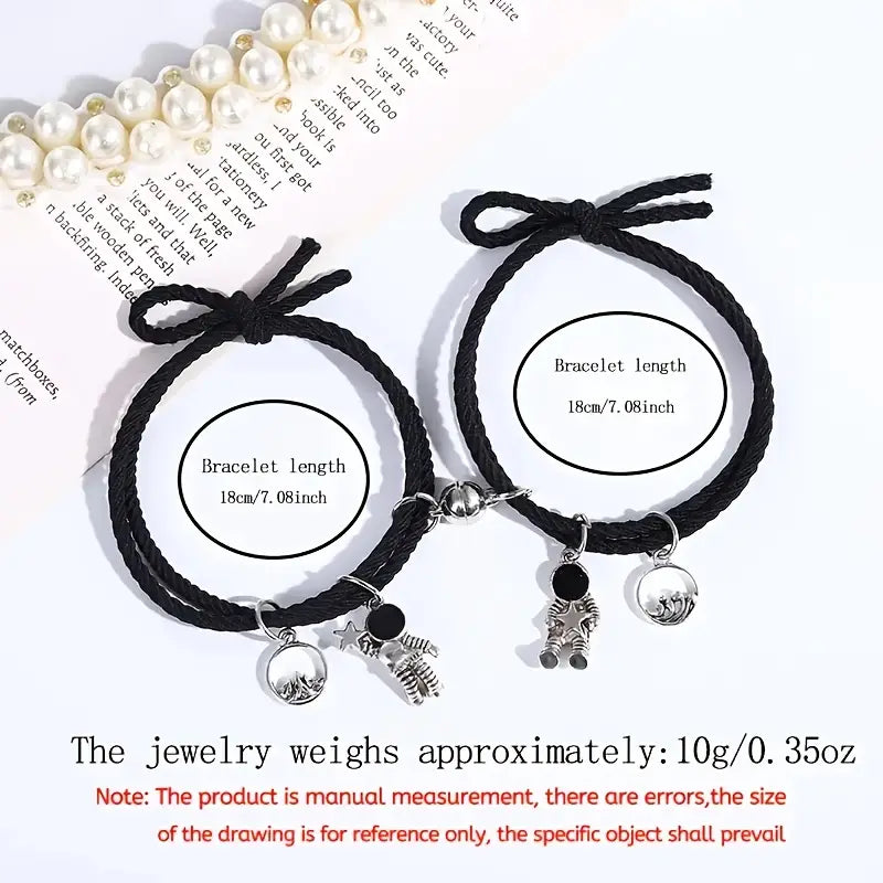 4pcs Women’s Sports Fashion Silicone Watch and Astronaut Bracelet Set MUVAYA