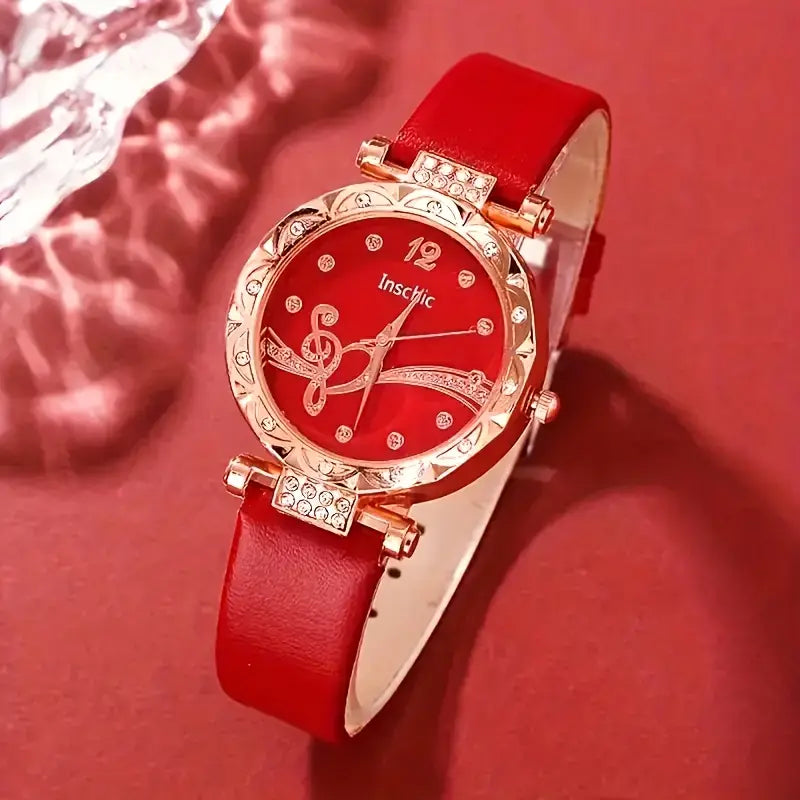 6pcs Women’s Watch Set – Elegant Quartz Watch with Accessories MUVAYA