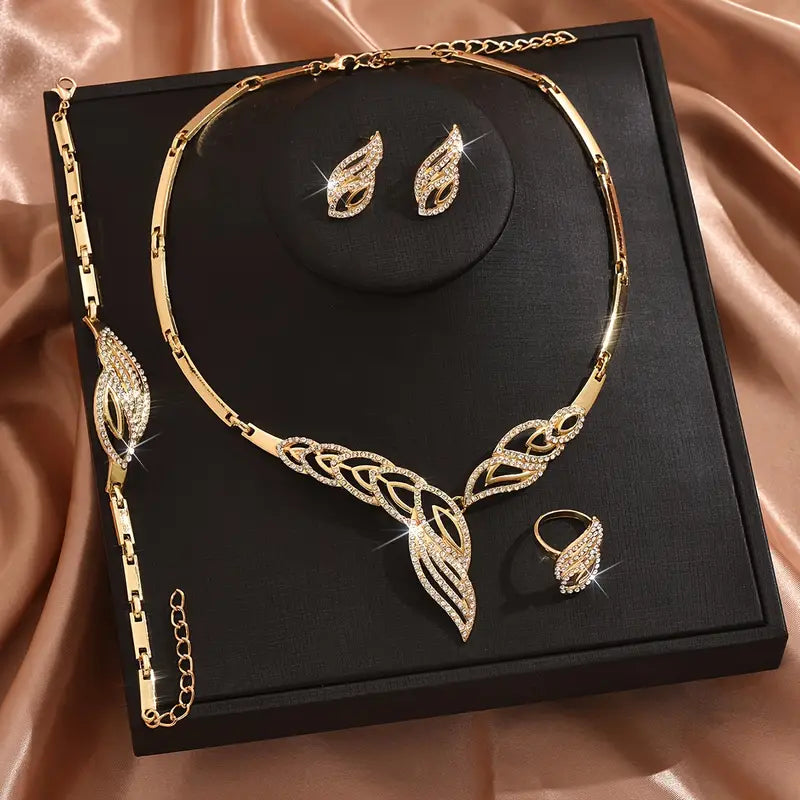 Fashion Statement Leaf Jewelry Set MUVAYA
