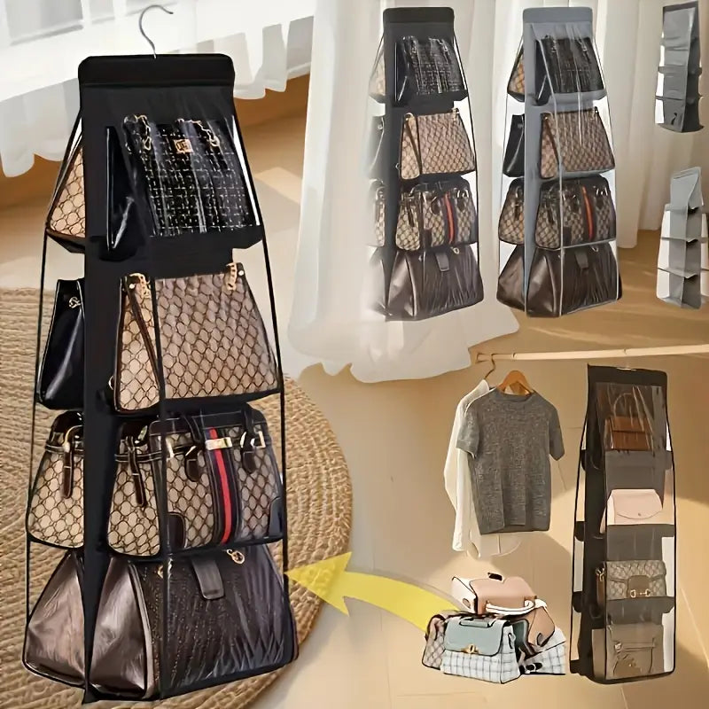 6-Pocket Hanging Handbag Organizer MUVAYA