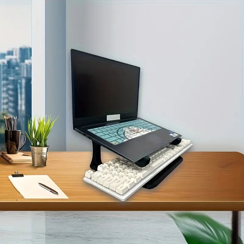 1-in-1 Ergonomic Height-Adjustable Laptop Stand with Detachable Armrests MUVAYA