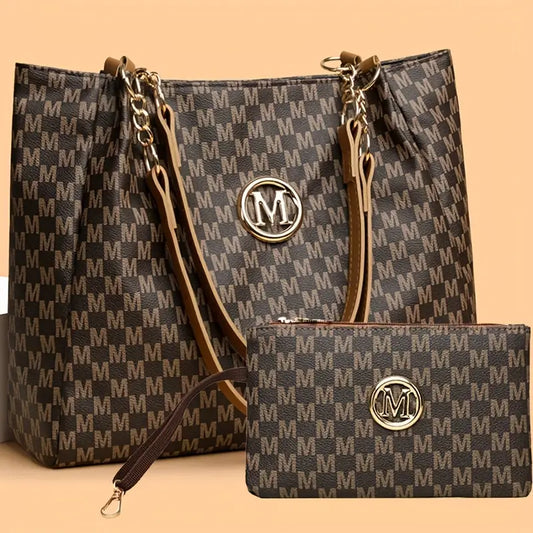 Perfect Lily Women's 2pcs Synthetic Tote & Wallet-like Handbag Set MUVAYA