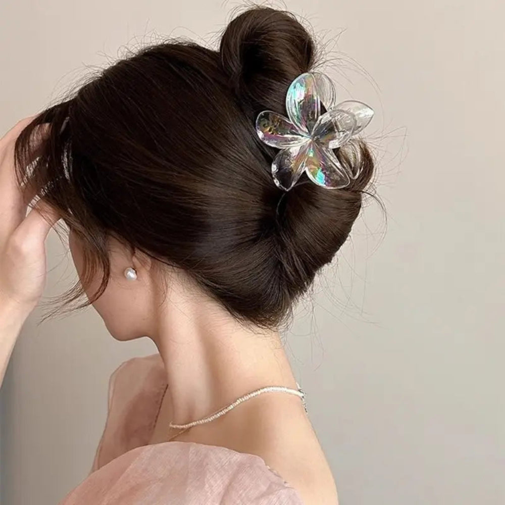 1pc Elegant Iridescent Flower Hair Clip MUVAYA